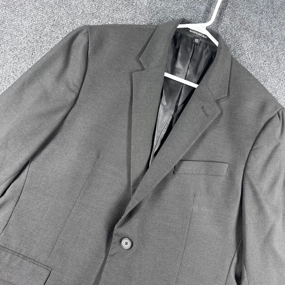 Banana Republic Blazer Mens 42R 42 Regular Charcoal Grey Standard Fit Sport Coat